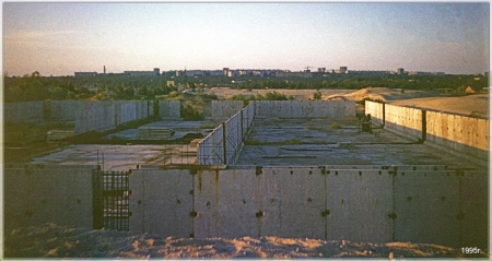 Строительство очистных сооружений в 1995г.